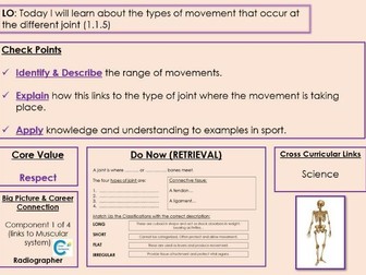 Edexcel GCSE PE - Component 1 - Topic 1 -Skeleton Lesson 4