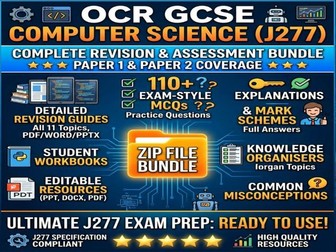 OCR GCSE Computer Science J277: The Ultimate Revision & Assessment Bundle (Paper 1 & 2)