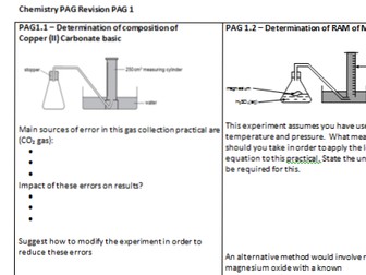 Y12 OCR Chemistry PAG Revision (PAGs 1-5)