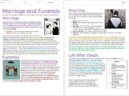 Judaism: Marriage, Funerals and Mourning: Differentiated Information and Task Sheets