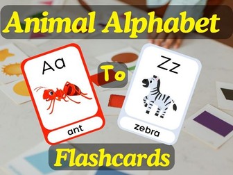 A to Z Animal Alphabet Flashcards