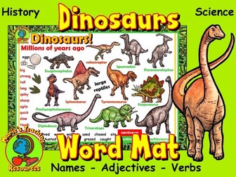 Dinosaurs - Word Mat Vocabulary