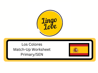 Los Colores - Match Up Worksheet