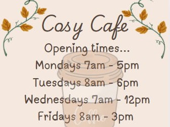 Cosy Cafe Coffee Shop (Role Play)