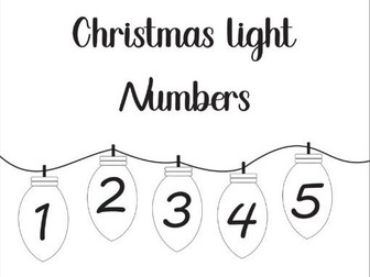 Christmas Light Numbers (1-10)