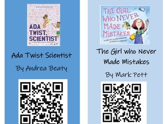 Digital Bookshelf  for areas of Continuous Provision (QR code bookmarks)