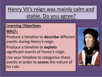 An introduction to the A-Level course and Henry VII