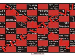 Personal Information Checker Board Game