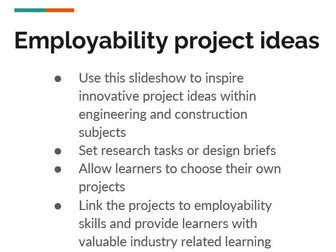 Employability projects for construction, engineering and building technologies
