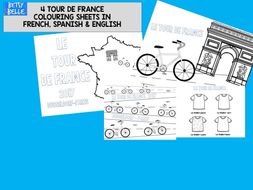 Tour de France Colouring Sheets