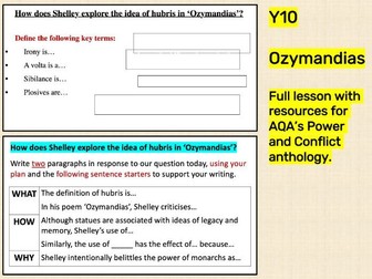 Y10 Ozymandias (AQA Power and Conflict)