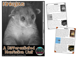 Differentiated Nonfiction Unit: Kinkajous