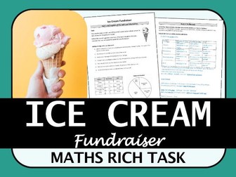 Maths Rich Task | Ice Cream Fundraiser | Percent and Proportional Reasoning