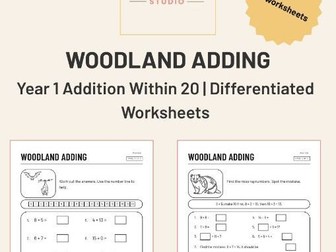 Year 1 Differentiated Addition Within 20