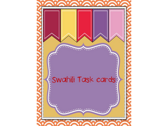 Swahili Taskcards