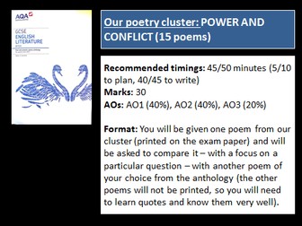 AQA GCSE Poetry Cluster - Power and Conflict Poetry Scheme of Work
