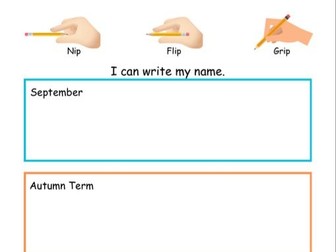 Name Writing Progression Sheet