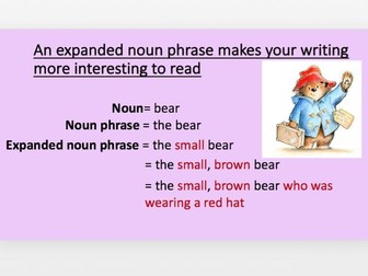 Expanded Noun Phrases PowerPoint and Activities