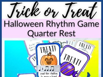 Crotchet Rest Trick or Treat Halloween Rhythm Game for Music Lessons