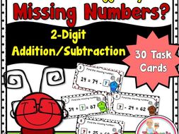Spring Missing Numbers using 2-Digit Addition and Subtraction