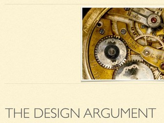 The Design Argument Philosophy of Religion Revision