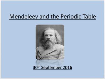 Dmitri Mendeleev powerpoint and placemat