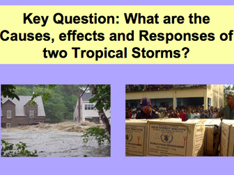 AQA new GCSE (8035) Geography Tropical storms case studies from the weather hazards unit