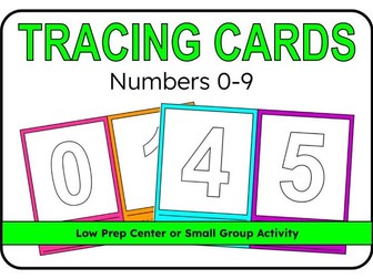 Numbers 0-9 Tracing Cards