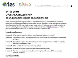 Digital citizenship: Young peoples’ rights on social media - Teaching pack for 14-16 year olds