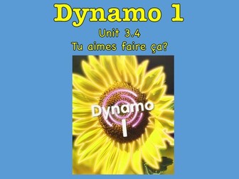 Dynamo 1, Unit 3.4 - Tu aimes faire ça?