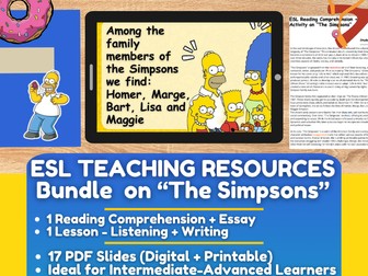 ESL Teaching Resources on "The Simpsons" - Lesson Plan + Reading Comprehension