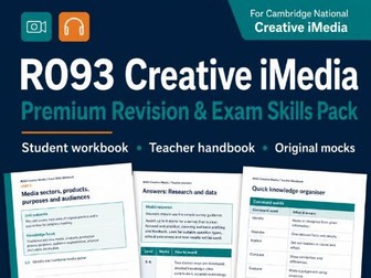 OCR Creative iMedia R093 Revision Pack | Workbook, Mocks, Answers & Exam Skills