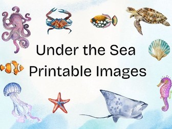 Under the Sea - Printable images