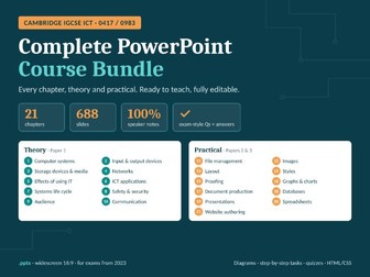 Cambridge IGCSE ICT (0417/0983) complete PowerPoint