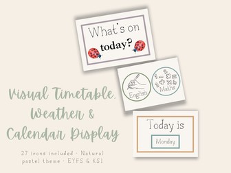 Visual Timetable, Weather & Calendar Display