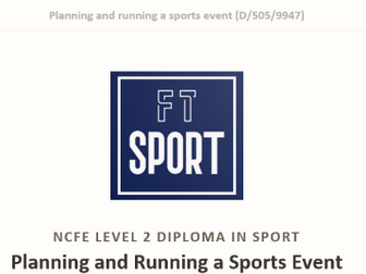 NCFE Planning and Running a Sports Event Workbook
