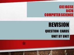 Computer Science GCSE 0478- One mark Questions - Unit 1 Data Representation
