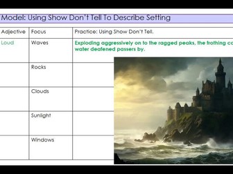 Show Don't Tell Descriptive Writing