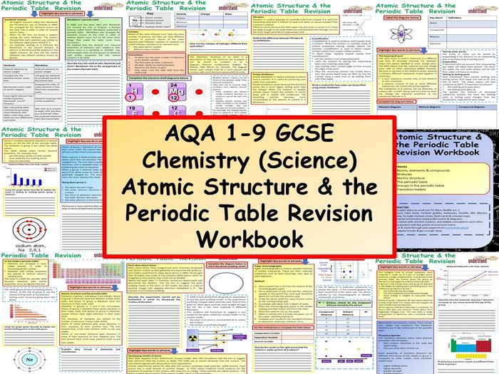 AQA 1-9 GCSE Chemistry (Science) Paper 1 Work Booklets Bundle ...