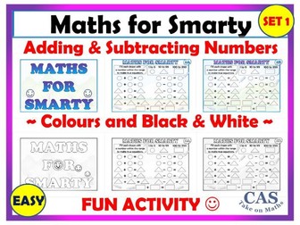 Maths for Smarty | Adding and Subtracting Numbers Templates Set 1 | Easy