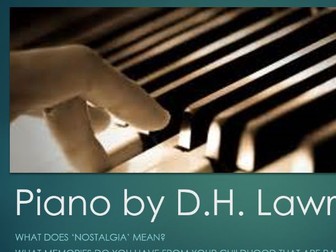 IGCSE 'Piano' by D.H. Lawrence Lesson