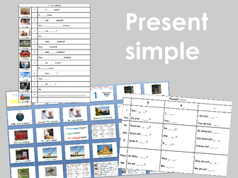 Present simple presentation with worksheets
