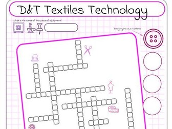 D&T Menu of Activities - Terrific Textiles