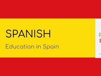 Spanish Unit on school subjects, opinions, food and Spanish school system