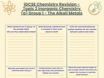 EDEXCEL iGCSE Chemistry Revision Mats