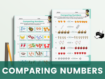 Free Year 1 Comparing Numbers Worksheets