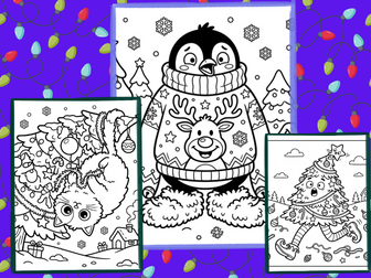Christmas Gone Crackers! | 30 Fun & Quirky Christmas Colouring Pages | Ages 6–9