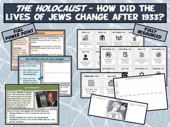 Holocaust L4 - How Did Jewish Lives Change After 1933?