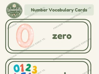 Number Vocabulary Cards