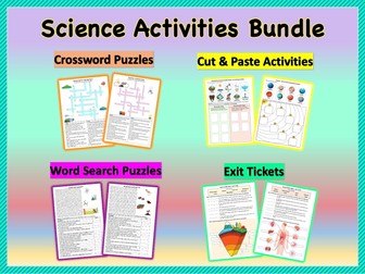 End of the Year - Science Activities Bundle | Puzzles & Worksheets (Printables)